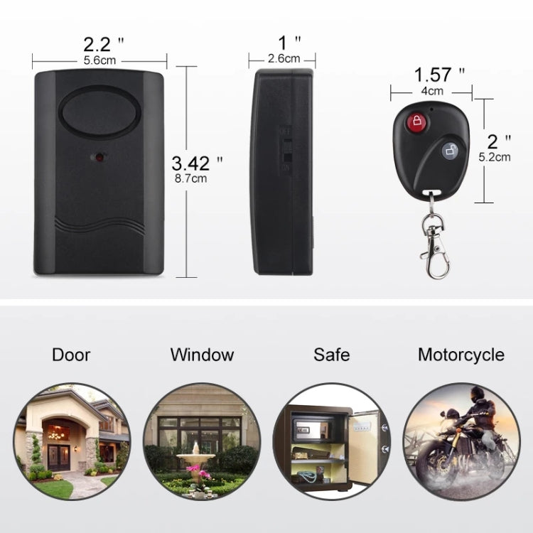 Remote Control Vibration Alarm(Black)