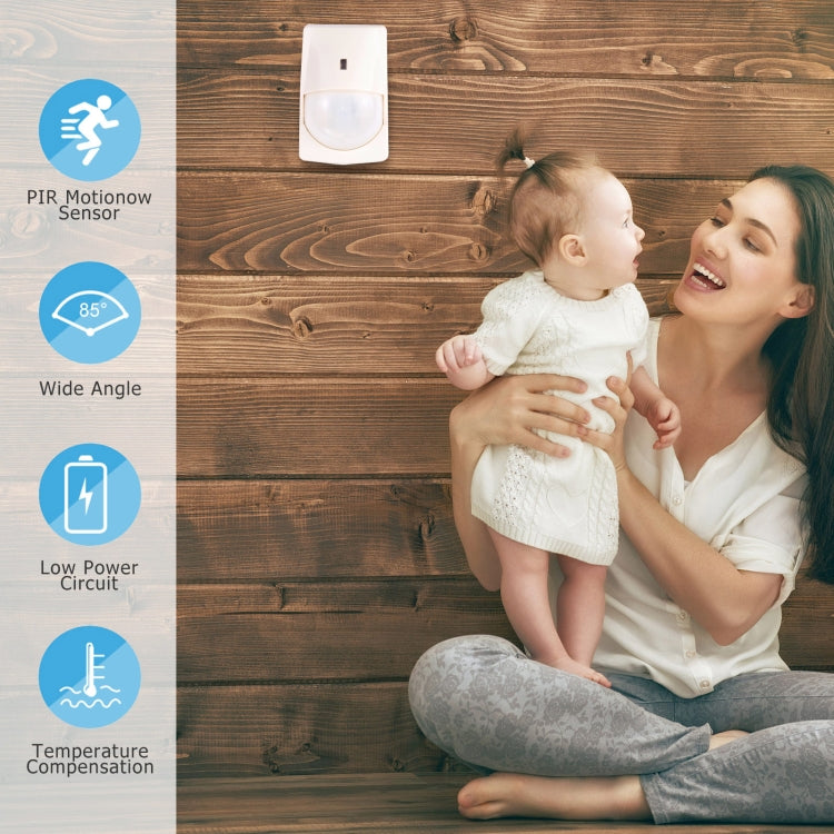 RX-40QZ Wired PIR Motion Detector Passive Infrared Movement Sensor for Home Alarm(White)