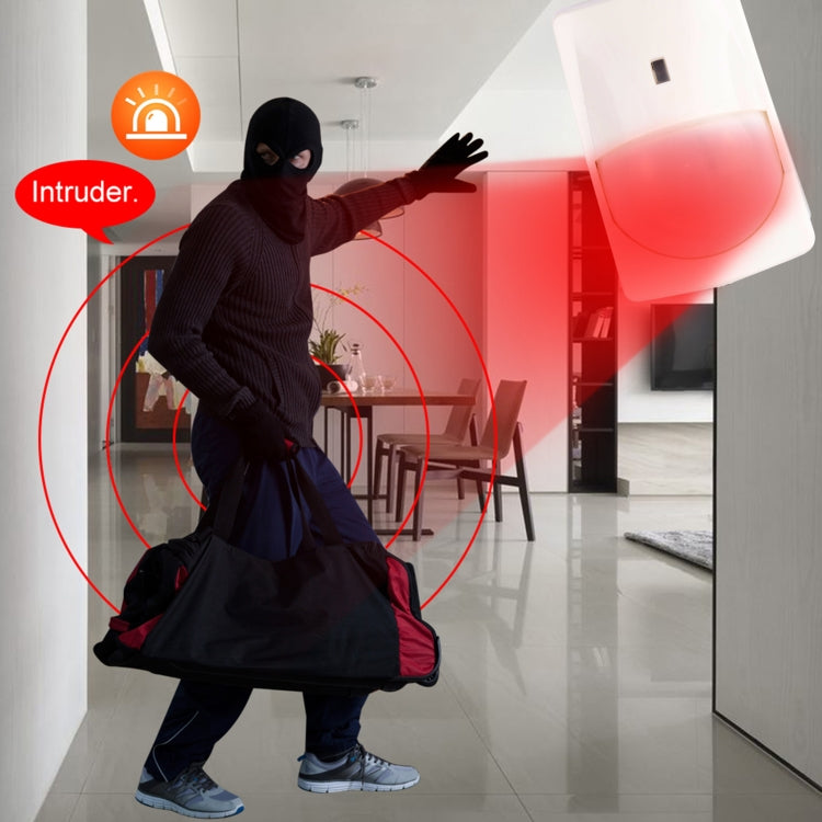 RX-40QZ Wired PIR Motion Detector Passive Infrared Movement Sensor for Home Alarm(White)