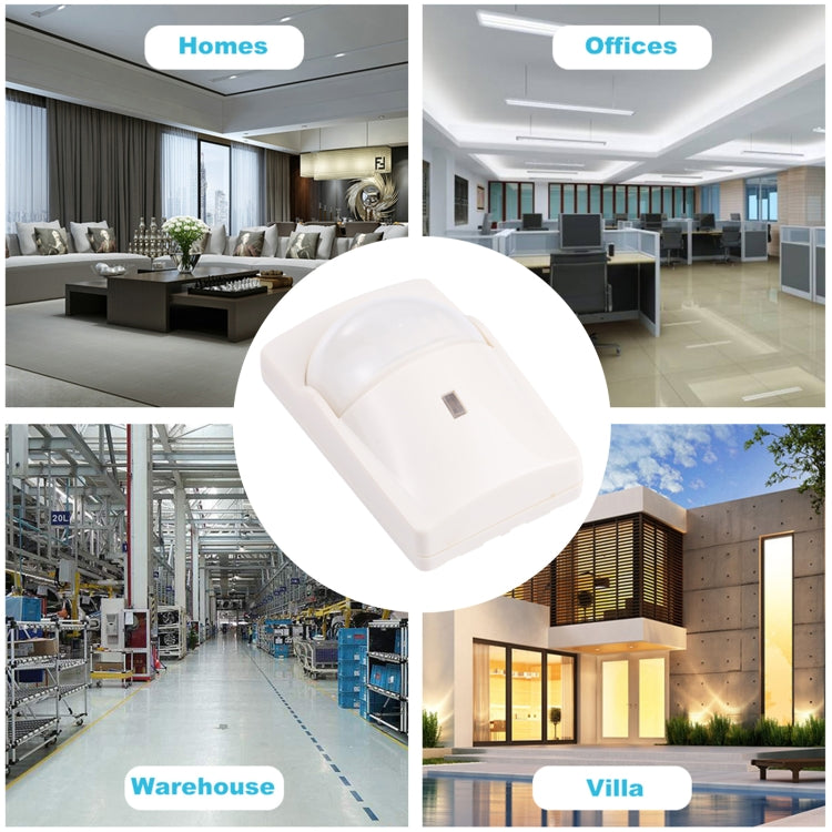 RX-40QZ Wired PIR Motion Detector Passive Infrared Movement Sensor for Home Alarm(White)