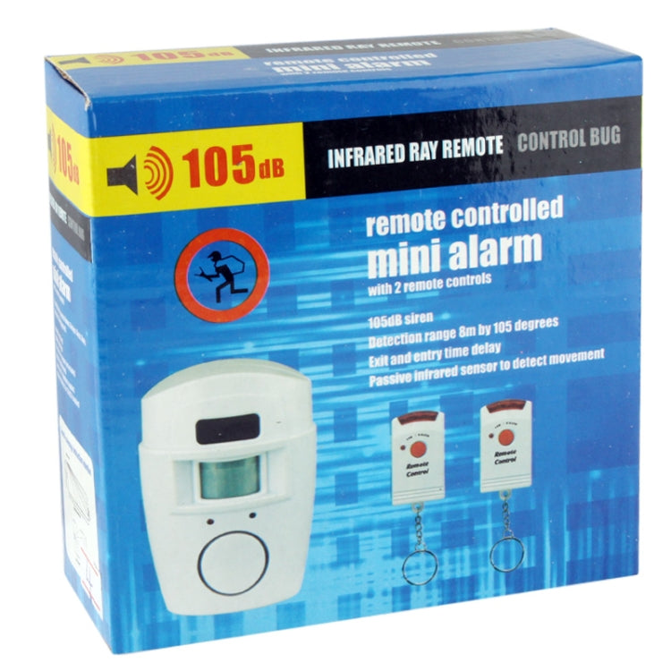Infrared Ray Alarm with Two Remote Controls