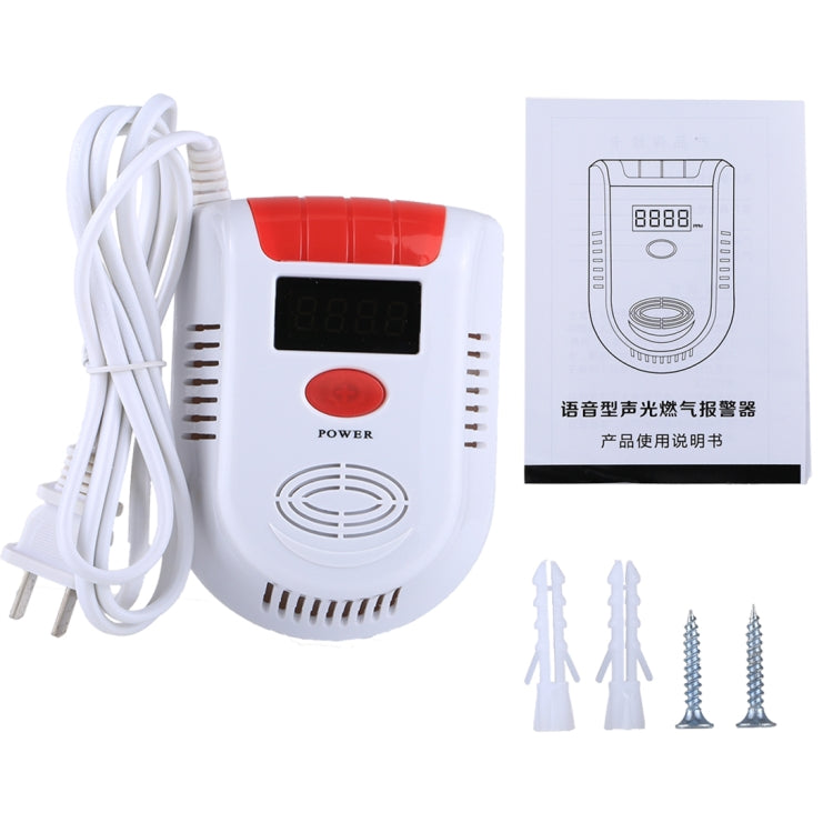 Voice-type Sound and Light Explosive Gas Detector Alarm with LED Display, Display Range: 1000ppm-9900ppm, Alarm Concentration: 2000PPM