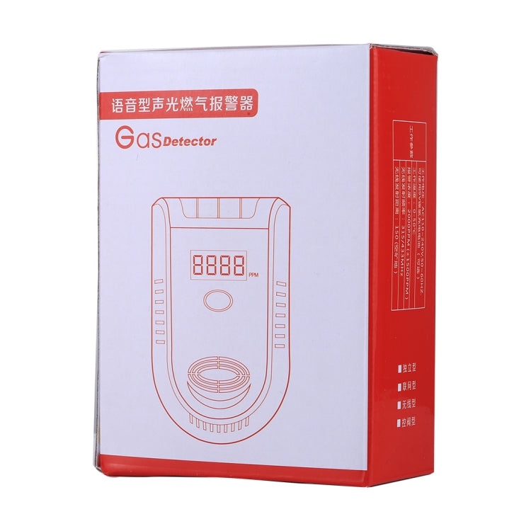 Voice-type Sound and Light Explosive Gas Detector Alarm with LED Display, Display Range: 1000ppm-9900ppm, Alarm Concentration: 2000PPM