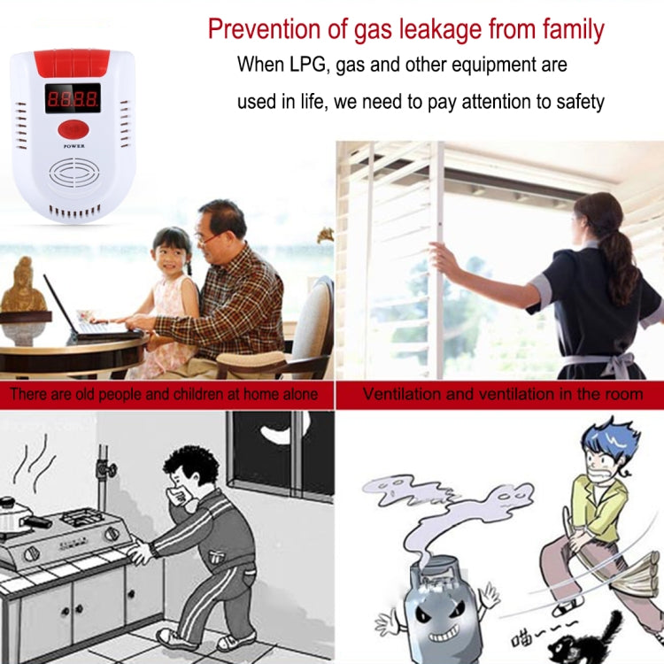 Voice-type Sound and Light Explosive Gas Detector Alarm with LED Display, Display Range: 1000ppm-9900ppm, Alarm Concentration: 2000PPM