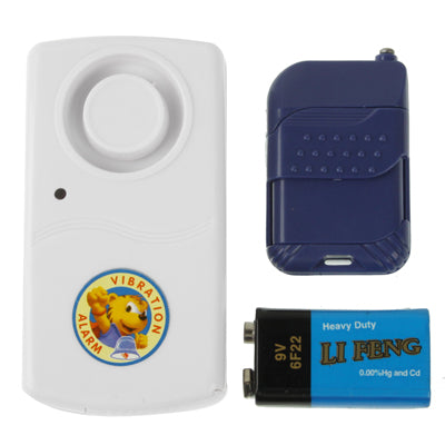 D-326 Theft Against Vibration Alarm with Remote Control, Alarm Sound: 120db(White)