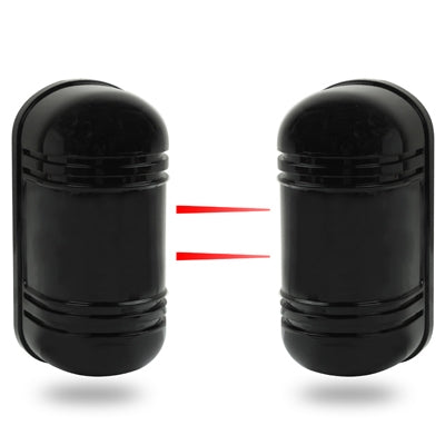 2 Beams Infrared Correlation Guardrail Beam Detector, Outdoor Distance: 20m, Indoor Distance: 60m(Black)