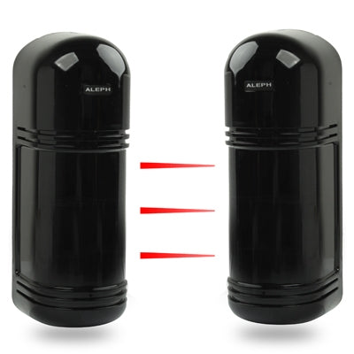 3 Beams Infrared Correlation Guardrail Beam Detector, Outdoor Distance: 50m, Indoor Distance: 150m(Black)