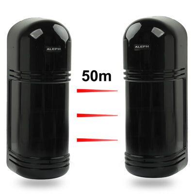 3 Beams Infrared Correlation Guardrail Beam Detector, Outdoor Distance: 50m, Indoor Distance: 150m(Black)