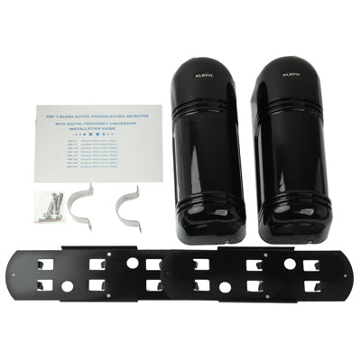 3 Beams Infrared Correlation Guardrail Beam Detector, Outdoor Distance: 50m, Indoor Distance: 150m(Black)