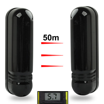 3 Beams Digital Infrared Correlation Guardrail Beam Detector with LCD Display Voltage, Outdoor Distance: 50m, Indoor Distance: 150m(Black)