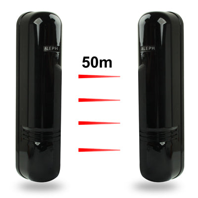 4 Beams Infrared Correlation Guardrail Beam Detector, Outdoor Distance: 50m, Indoor Distance: 150m(Black)