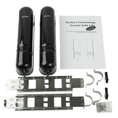 4 Beams Infrared Correlation Guardrail Beam Detector, Outdoor Distance: 50m, Indoor Distance: 150m(Black)