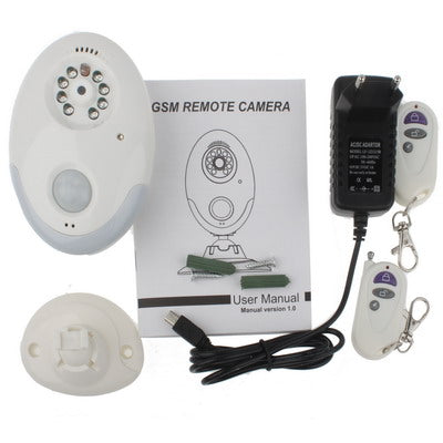 GSM Remote CCTV Camera and Alarm System with Night Light, Quad band, Network: GSM850/ 900 / 1800/ 1900MHZ