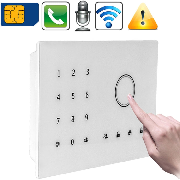 850 / 900 / 1800 / 1900MHz GSM Intelligent Burglar Alarm System with Wireless PIR Sensor & Wireless Door Sensor & Wireless Metal Remote Controller, G2