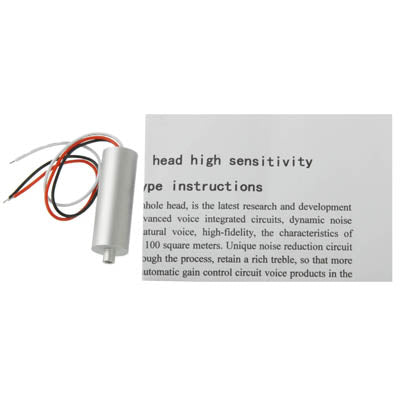 High Sensitivity Mini Pinhole type AH-AUDIO Monitor Pickup Head, DC 9V-12V