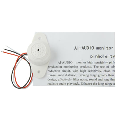 AI-Audio High Sensitivity Pinhole Style Audio Monitoring Head, Range: 10-120m2