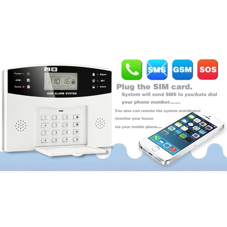 YA-500-GSM-4 Wireless GSM SMS Security Home House Burglar Alarm System With LCD Screen