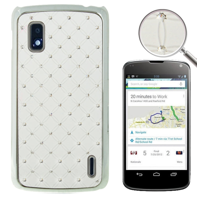 Luxury Bling Diamond Plating Skinning Plastic Case for LG Nexus 4 / E960