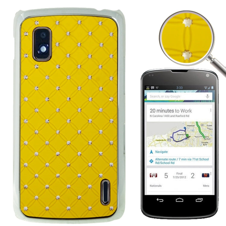 Luxury Bling Diamond Plating Skinning Plastic Case for LG Nexus 4 / E960