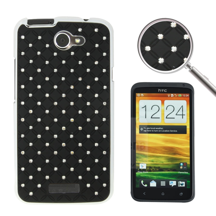 Luxury Bling Diamond Plating Skinning Plastic Case for HTC One X / S720e