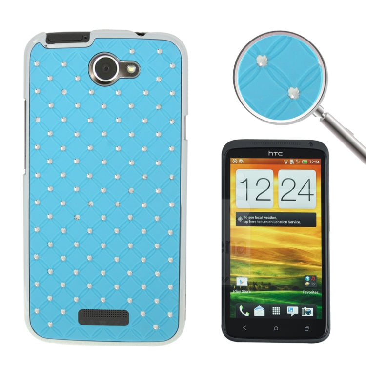 Luxury Bling Diamond Plating Skinning Plastic Case for HTC One X / S720e