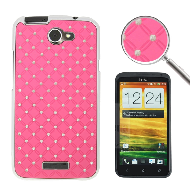 Luxury Bling Diamond Plating Skinning Plastic Case for HTC One X / S720e