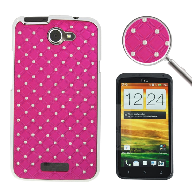 Luxury Bling Diamond Plating Skinning Plastic Case for HTC One X / S720e