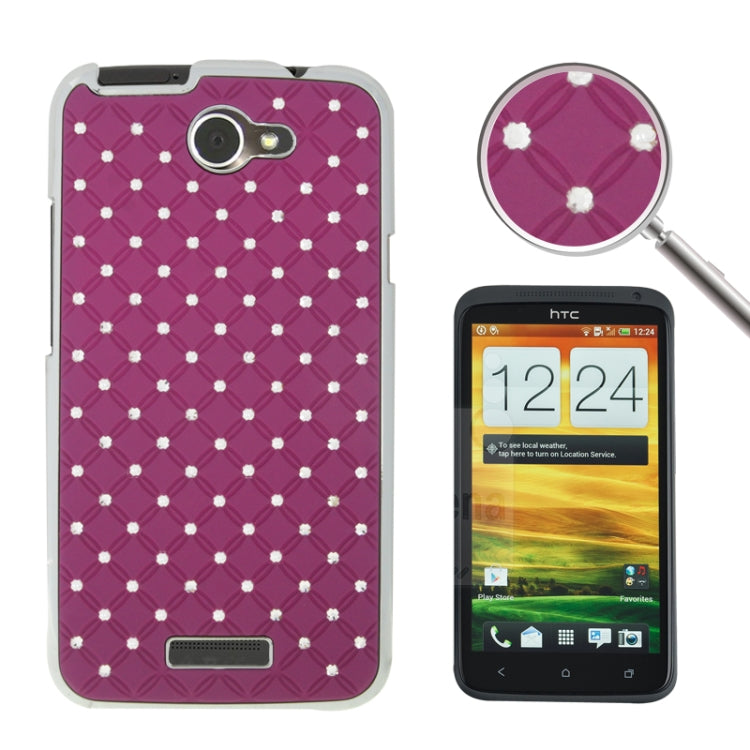 Luxury Bling Diamond Plating Skinning Plastic Case for HTC One X / S720e