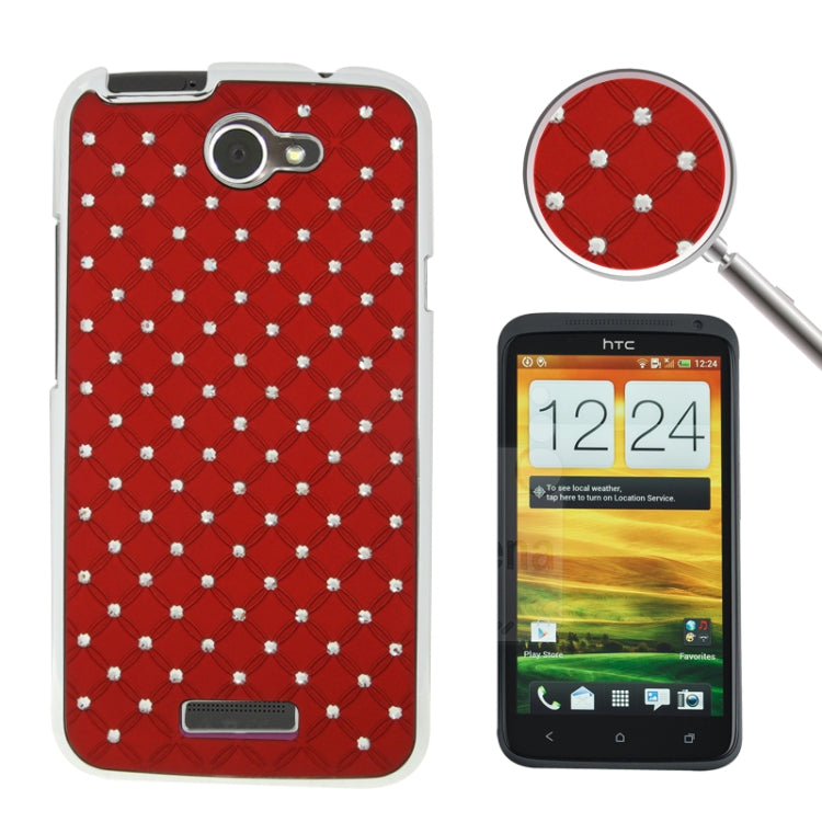 Luxury Bling Diamond Plating Skinning Plastic Case for HTC One X / S720e