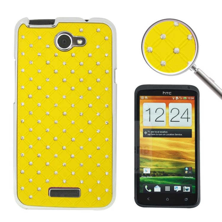 Luxury Bling Diamond Plating Skinning Plastic Case for HTC One X / S720e