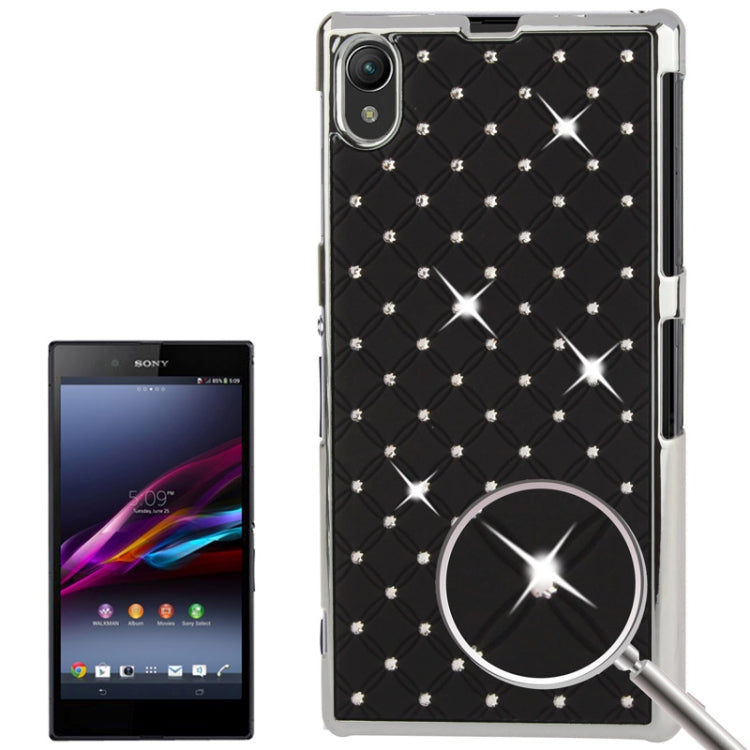 Luxury Bling Diamond Plating Skinning Plastic Case for Sony Xperia Z1 / L39h