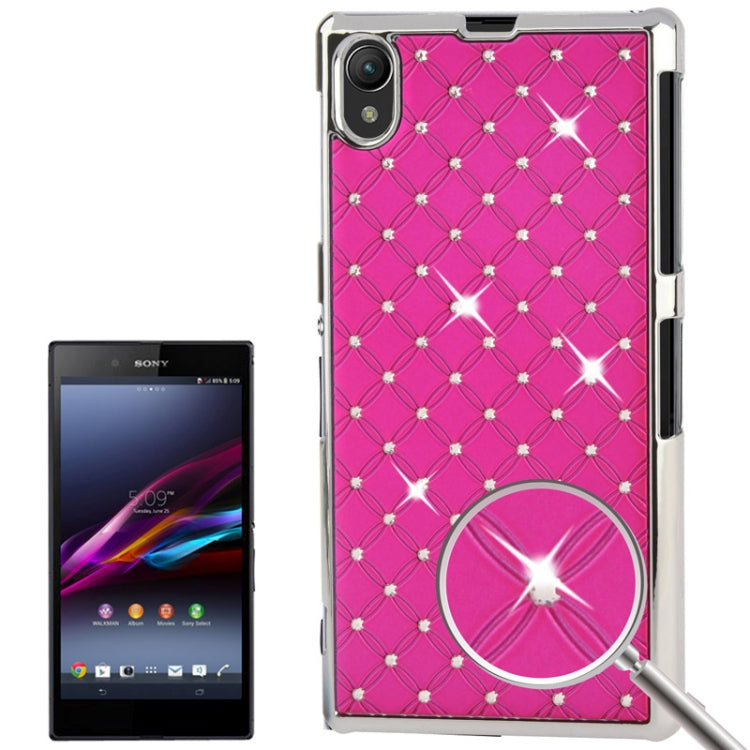Luxury Bling Diamond Plating Skinning Plastic Case for Sony Xperia Z1 / L39h