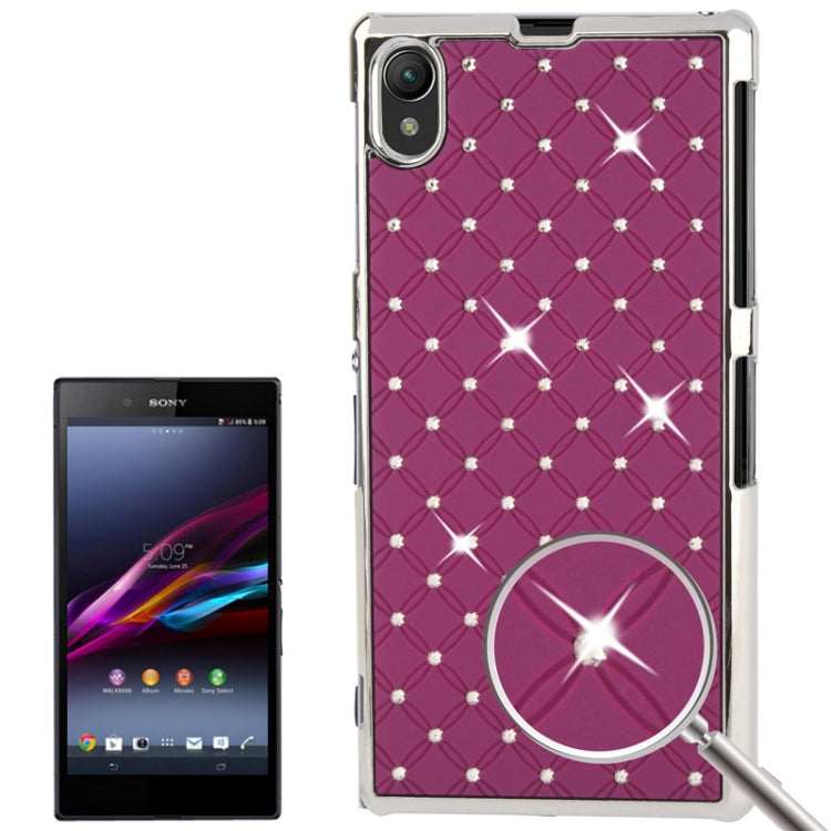 Luxury Bling Diamond Plating Skinning Plastic Case for Sony Xperia Z1 / L39h