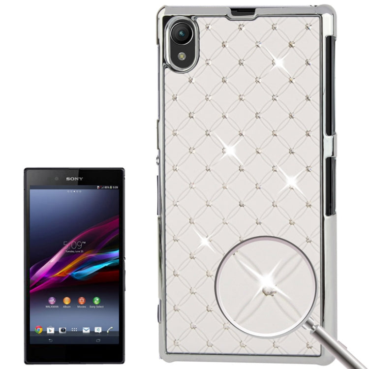Luxury Bling Diamond Plating Skinning Plastic Case for Sony Xperia Z1 / L39h