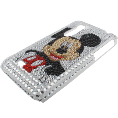 Mickey Pattern Diamond Encrusted Plastic Case for LG P920 Optimus 3D