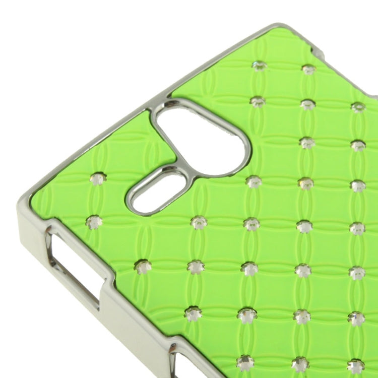 Luxury Bling Diamond Plating Skinning Plastic Case for Sony Xperia U / ST25i