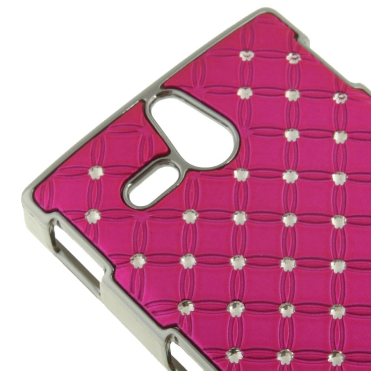 Luxury Bling Diamond Plating Skinning Plastic Case for Sony Xperia U / ST25i