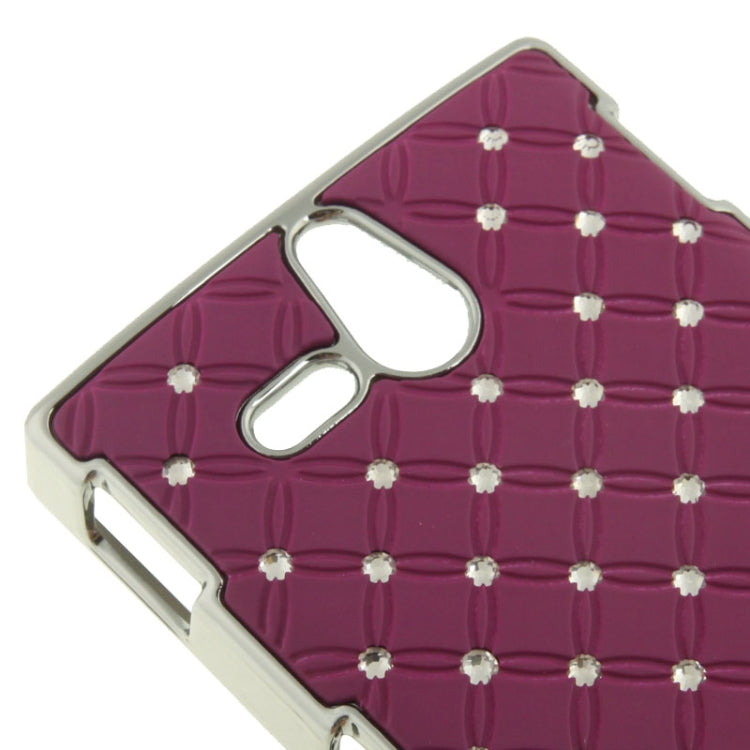 Luxury Bling Diamond Plating Skinning Plastic Case for Sony Xperia U / ST25i