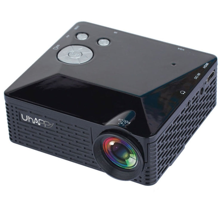 Uhappy U18 60LM Home Theater 320*240 Mini Projector with Remote Control, Support HDMI + USB + SD + AV + VGA