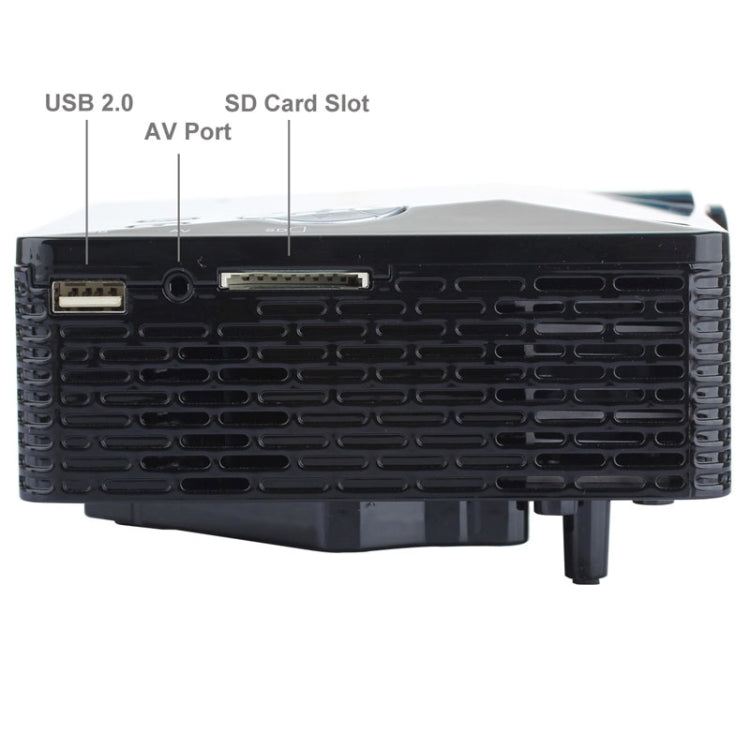 Uhappy U18 60LM Home Theater 320*240 Mini Projector with Remote Control, Support HDMI + USB + SD + AV + VGA