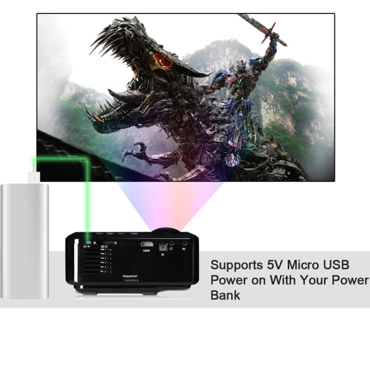 Uhappy U35 800LM Home Theater 640*480 Mini Projector with Remote Control, Support HDMI + SD + USB + TV + AV + VGA