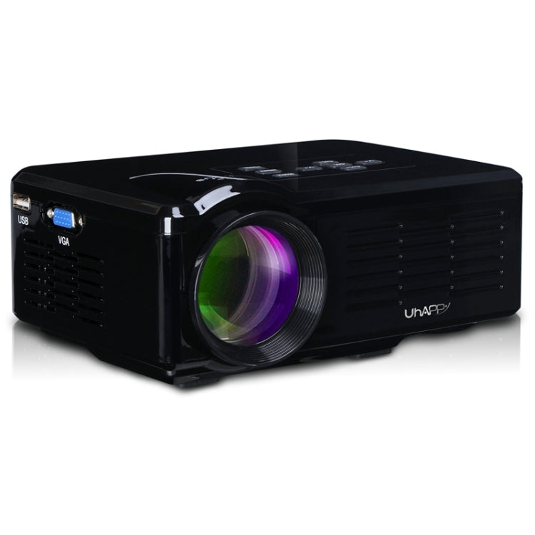Uhappy U35 800LM Home Theater 640*480 Mini Projector with Remote Control, Support HDMI + SD + USB + TV + AV + VGA