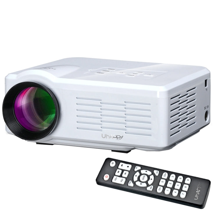 Uhappy U35 800LM Home Theater 640*480 Mini Projector with Remote Control, Support HDMI + SD + USB + TV + AV + VGA