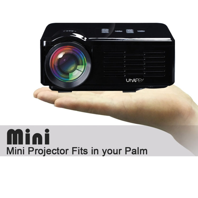 Uhappy U35 800LM Home Theater 640*480 Mini Projector with Remote Control, Support HDMI + SD + USB + TV + AV + VGA