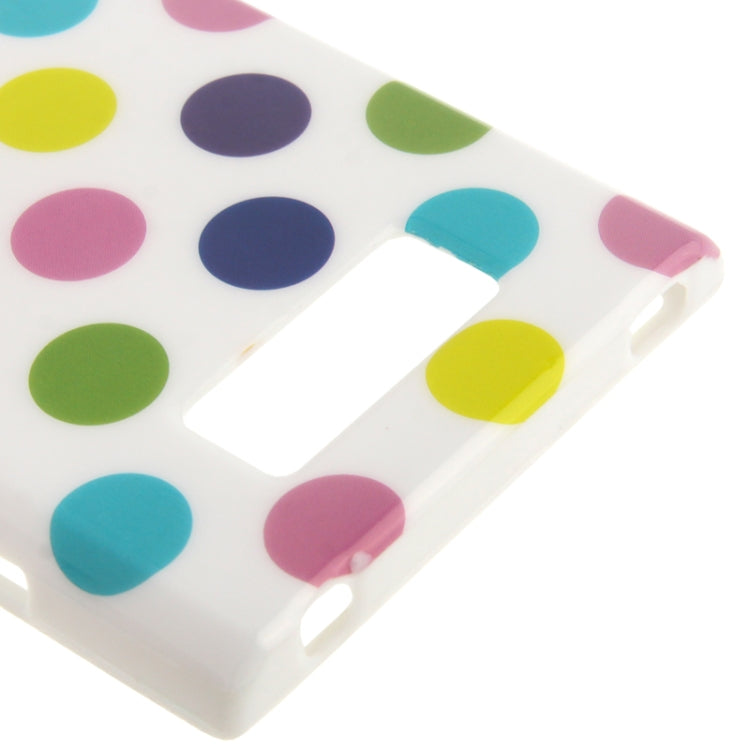 White and Colourful Dot Pattern TPU Case for LG Optimus L7 / P705