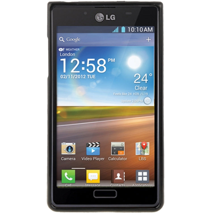 Black and Purple Dot Pattern TPU Case for LG Optimus L7 / P705