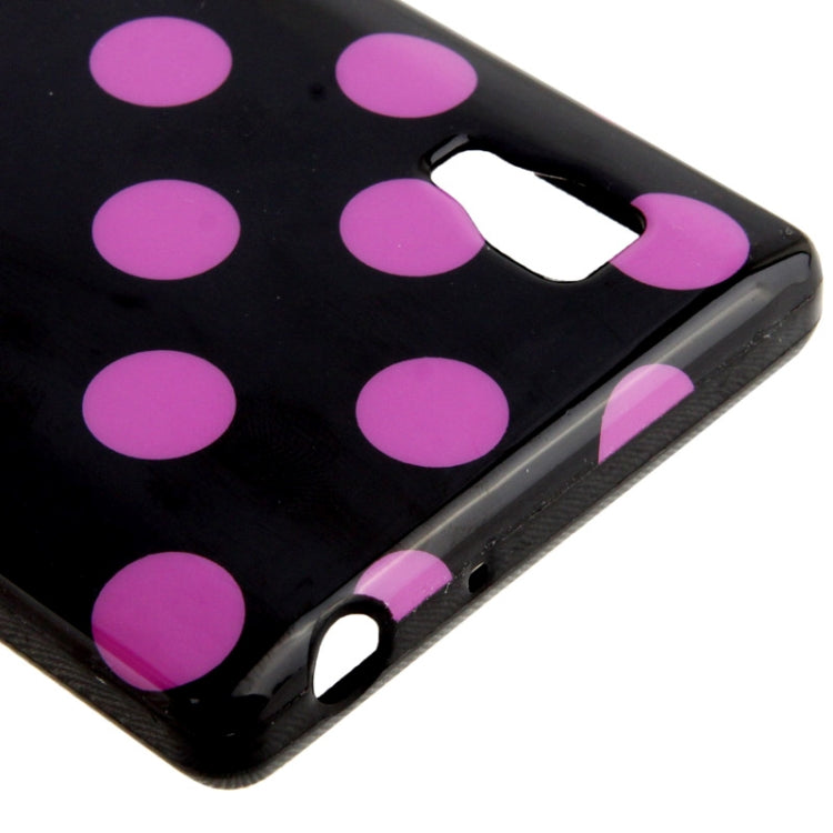 Black and Purple Dot Pattern TPU Case for LG Optimus L9 / P760