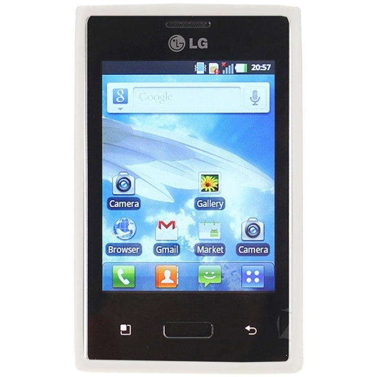 Black and Colourful Dot Pattern TPU Case for LG Optimus L3 / E400