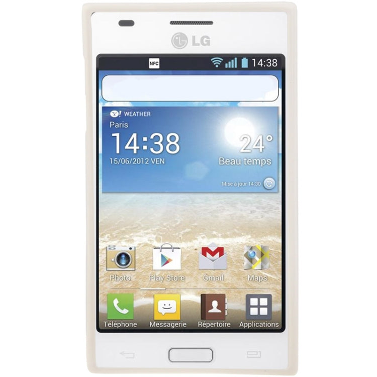 White and Colourful Dot Pattern TPU Case for LG Optimus L5 / E610