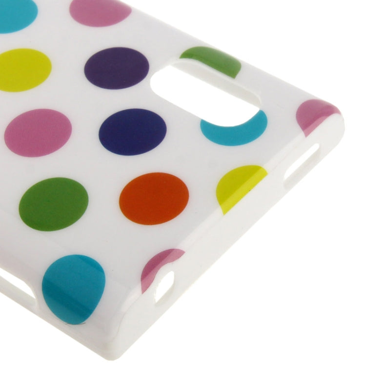 White and Colourful Dot Pattern TPU Case for LG Optimus L5 / E610